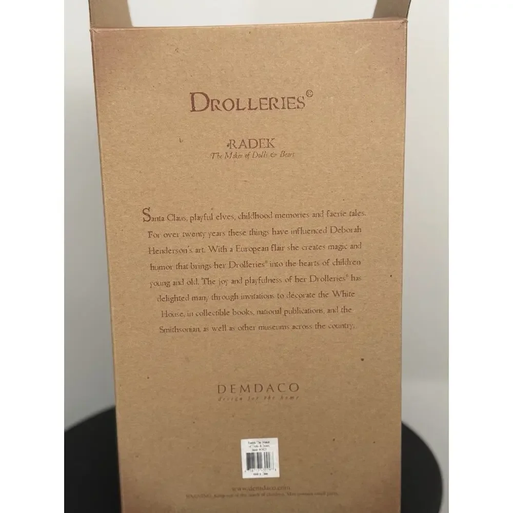Demdaco Drolleries Radek Maker Of Dolls & Bears Elf Deborah Henderson Christmas